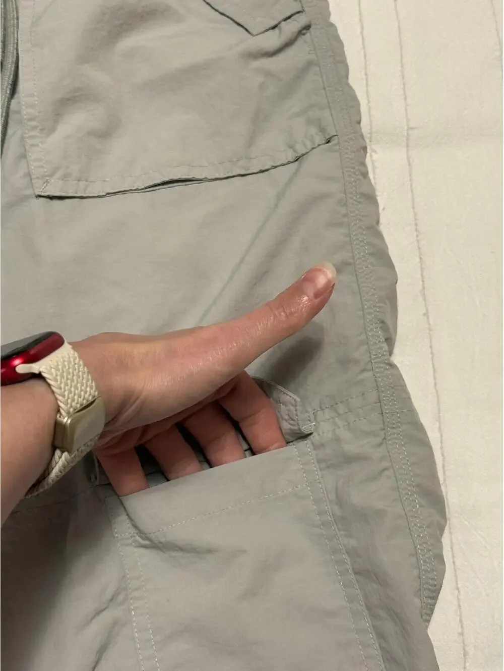 Zara Gray Parachute Cargo Pants Women's Size XS - Picture 6 of 8